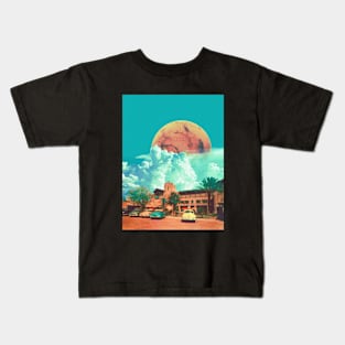 Warm Afternoons - Space Aesthetic, Retro Futurism, Sci-Fi Kids T-Shirt